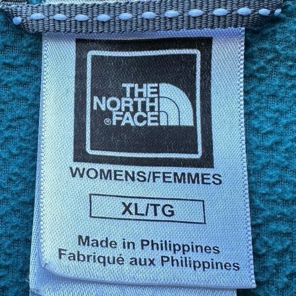 The North Face Teal Hooded Zip Fleece Jacket TKA 100 Sz XL - Picture 10 of 13